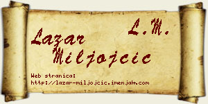 Lazar Miljojčić vizit kartica